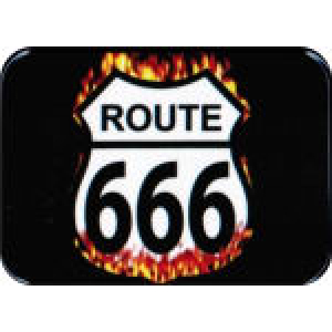 Route 666 Large Sticker 2 1/2" x 3 3/4" - Clearance