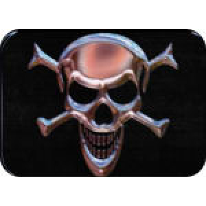Skull & Crossbones - Large Sticker 2 1/2" x 3 3/4" - Clearance