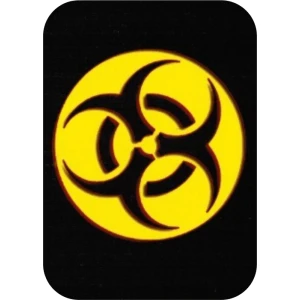 Biohazard Symbol - Large Sticker 2 1/2" x 3 3/4" - Clearance
