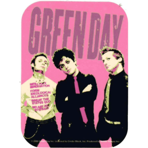 Green Day - Pink - Mini Sticker 2" x 2 3/4" - Clearance