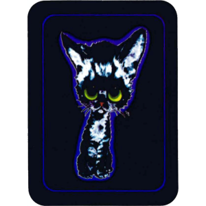 Big Eyed Kitty - Mini Sticker 2" x 2 3/4" - Clearance
