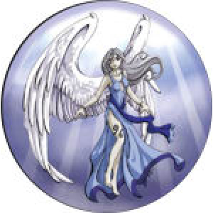 Neon Dragon - Angel Light Fairy Sticker - 2 1/2" Round - Clearance