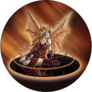 Neon Dragon - Beads Fairy Sticker - 2 1/2" Round - Clearance
