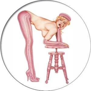 Bell Girl Sticker - 2 1/2" Round - Clearance