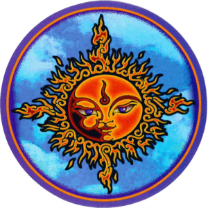 Mikio Kennedy - Sun Face Sticker - 2 1/2" Round - Clearance