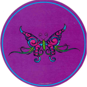 Butterfly Sticker - 2 1/2" Round - Clearance