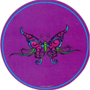 Butterfly Sticker - 2 1/2" Round - Clearance
