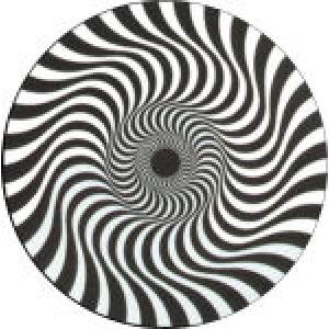 Op Swirls Sticker - 2 1/2" Round - Clearance