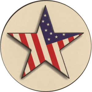 Star Flag Sticker - 2 1/2" Round - Clearance