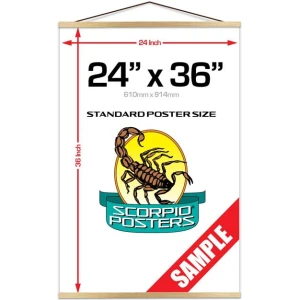 24" Pine Wood Poster Hanger - Natural