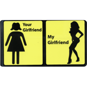 Your Girlfriend/My Girlfriend - Large - 4.5" x 6" - Sticker