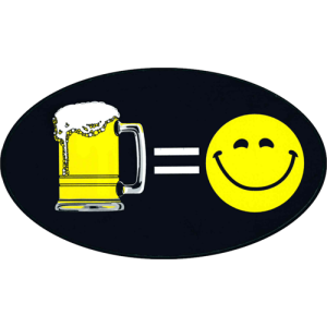 Beer = Happiness - Large - 4.5" x 6" - Stic