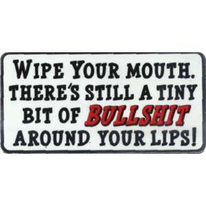 Wipe Your Mouth - 3.5" x 2.5" - Sticker