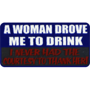 A Woman Drove Me To Drink - 3.5" x 2.5" - Sticker