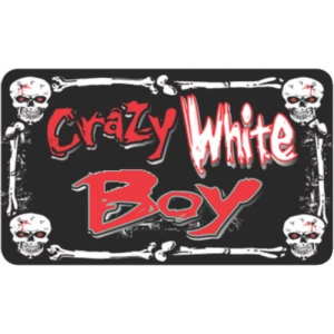 Crazy White Boy - 3.5" x 2.5" - Sticker