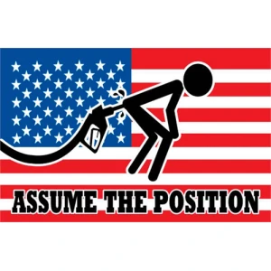 Assume The Position - Large - 6" x 4.5" - Rectangle Sticker