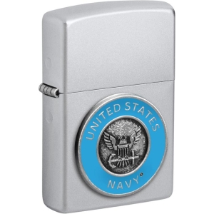 U.S. Navy Satin Chrome Zippo Lighter