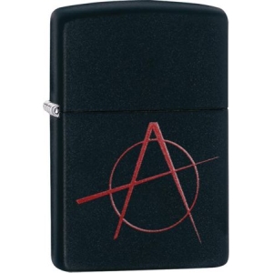 Anarchy Black Matte Zippo Lighter