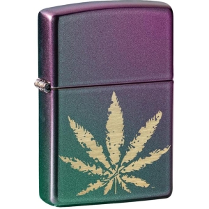 Iridescent Marijuana Leaf Zippo Lighter