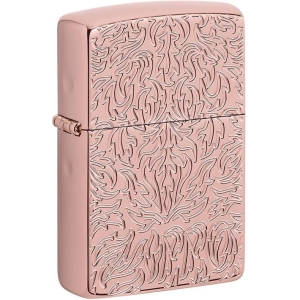 Amor Carved Design Rose Gold Zippo Lighter