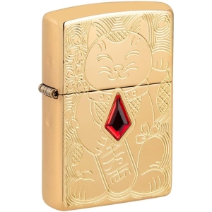 Armor Lucky Cat Design Zippo Lighter