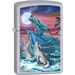 Ed Beard Jr - Moonsong Wolf Satin Chrome Zippo Lighter