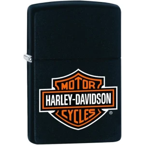 Harley Davidson Logo Black Matte Zippo Lighter