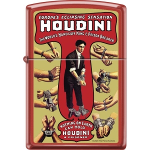 Houdini Magic Wrists Red Matte Zippo Lighter