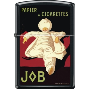 Job Papier a Cigarettes Black Matte Zippo Lighter