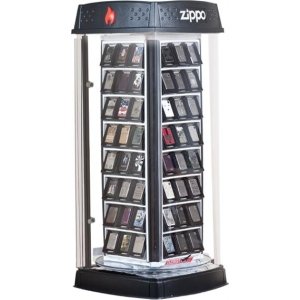 96 Piece Zippo Display - Light & Motion Countertop w/ Lock