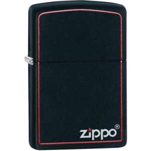 Black Matte w/ Logo - Zippo Lighter
