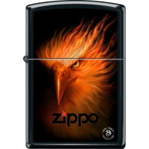 Anne Stokes - Phoenix Black Matte Zippo Lighter