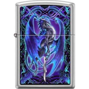 Stormblade By Ruth Thompson - Satin Chrome Zippo Lighter - Black Ball Corp. Exclusive