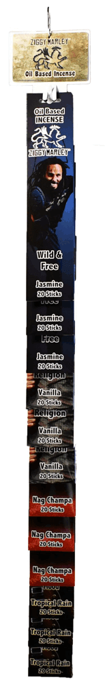 Ziggy Marley Incense 12pk Clip Strip Display
