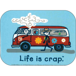 Smoke Life Is Crap - Mini Sticker 2" x 2 3/4" - Clearance