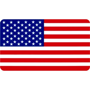 American Flag - 3.5" x 2.5" - Sticker