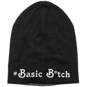 #Basic Bitch Embroidered Beanie