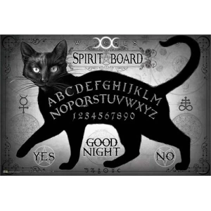 Black Cat Spirit Board Alchemy Fantasy Poster - 36" x 24"