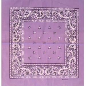 Lavender Bandana 21" x 21" - Cotton