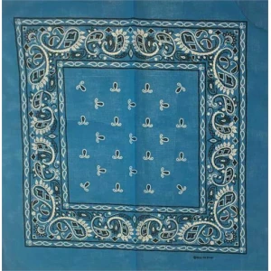 Turquoise Bandana Green 21" x 21" - Cotton