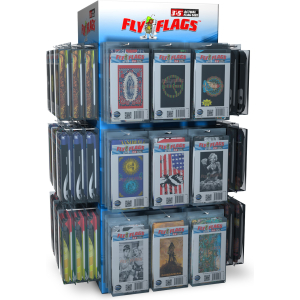 Fly Flags? - Rotating Display - 14 Blacklight Styles - 108 pcs