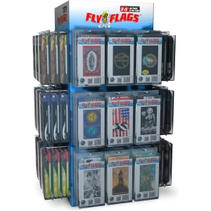 Fly Flags? - Rotating Display - 14 Blacklight Styles - 108 pcs