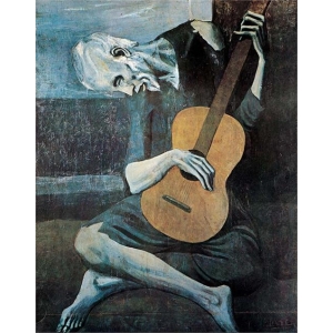 The Old Guitarist by Pablo Picasso Mini Poster - 11" x 14"