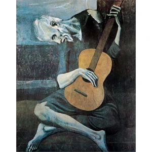 The Old Guitarist by Pablo Picasso Mini Poster - 11" x 14"