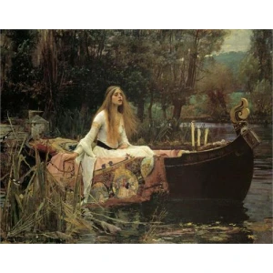 The Lady of Shalott by John William Waterhouse Mini Poster - 14" x 11"