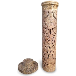 Soapstone Incense Tower Round Natural
