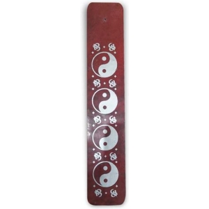 Soapstone Incense Ashcatcher - Red Yin Yang
