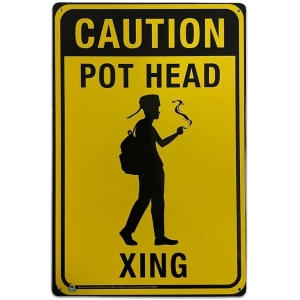 Pothead Crossing Tin Sign - 20x30cm - 7.87" x 11.81"