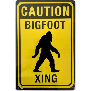 Bigfoot Crossing Tin Sign - 20x30cm - 7.87" x 11.81"