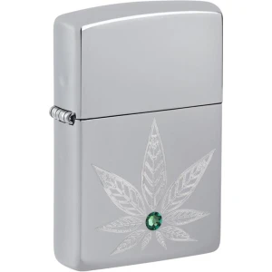 Cannabis Crystal Laser Engraved Design Zippo Lighter